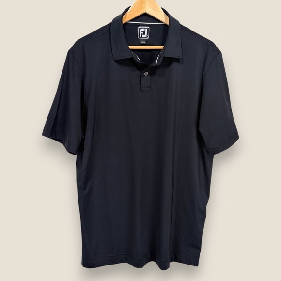 FootJoy Other - FootJoy Performance Polo Golf Shirt Men Large Black Short Sleeve Wicking Stretch
